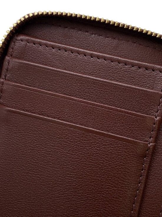 Chanel Bifold Wallet CC Logo Round Zip Compact Grain Gotoskin - Picture 8 of 10